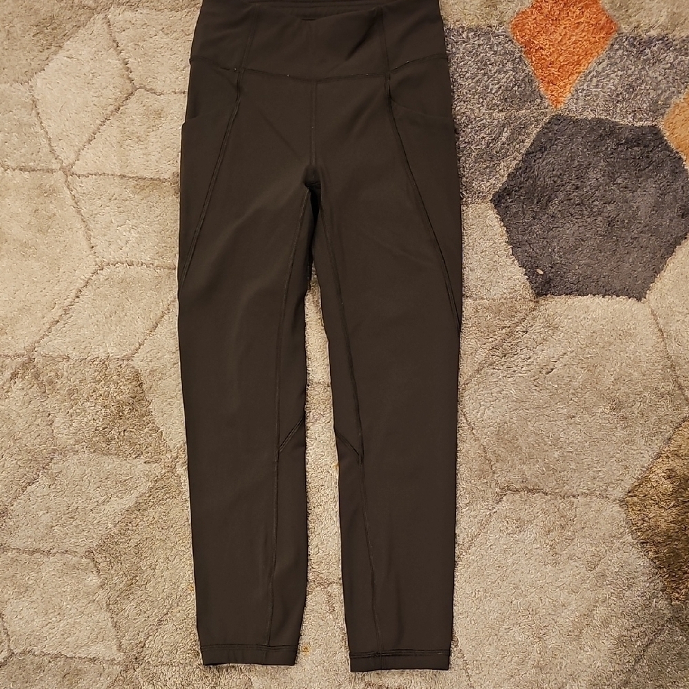 Lululemon Time To Sweat Crop Dark Olive